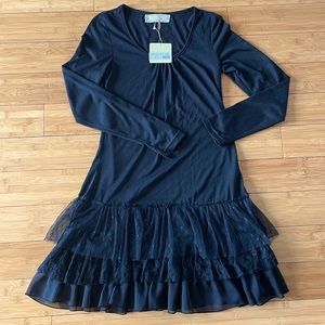 A’reve long sleeve lace tulle bottom dress
